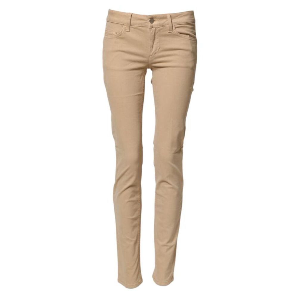 Liu Jo Beige Skinny Low Waist Denim Casual Trouser Women's Jeans